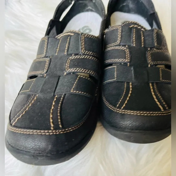 Cloudsteppers By Clarks Sillian Stork Women's Size 8 M Black Slip On Shoes - Picture 7 of 9